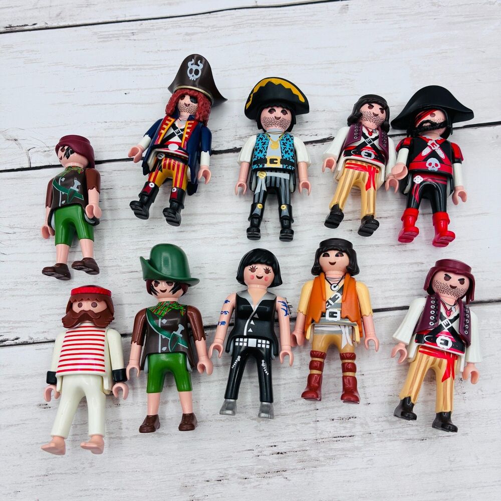 Vintage Playmobil Pirate & Adventurer Figure Lot of 10